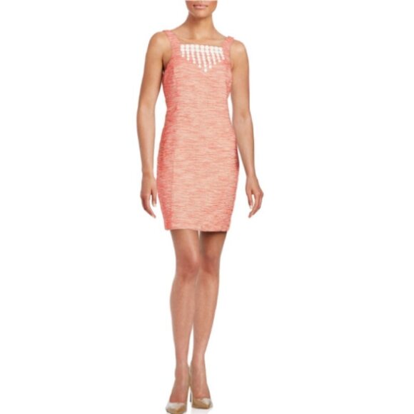 Trina Turk Clementine Tweed Beaded-Neck Dress - Picture 2 of 3